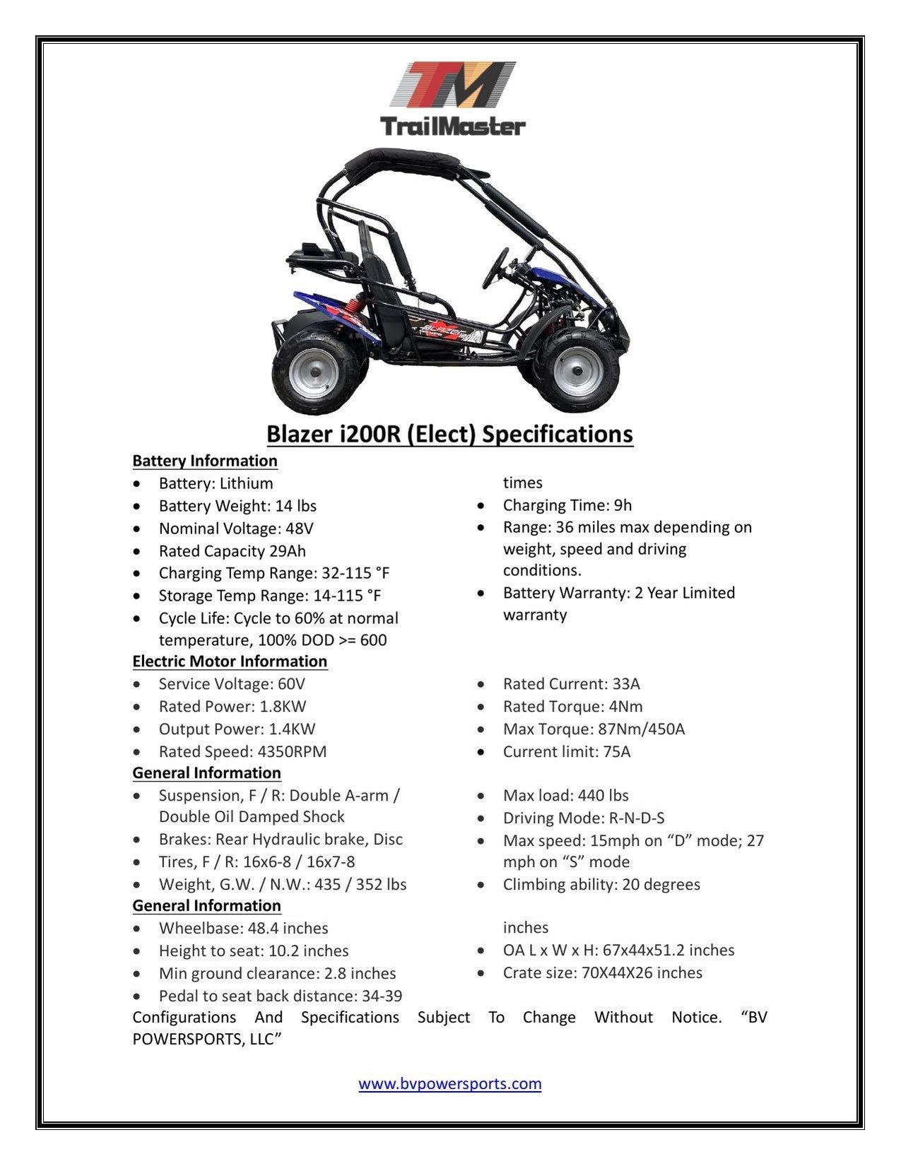 Trailmaster Blazer i200R - Image 5